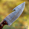 Glacier Fang – Handmade Damascus Hunting Knife (Gut Hook)