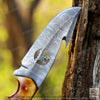 RidgeClaw – Handmade Damascus Hunting Knife with Gut Hook