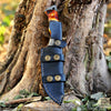 RidgeClaw – Handmade Damascus Hunting Knife with Gut Hook