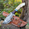 Frostfang Handmade Damascus Tracker Hunting Knife