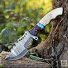 Frostfang Handmade Damascus Tracker Hunting Knife