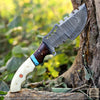 Frostfang Handmade Damascus Tracker Hunting Knife