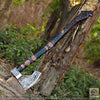 Raven’s Wrath Handmade Viking Axe – Hand-Carved Fenrir Wolf Axe