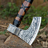 Raven’s Wrath Handmade Viking Axe – Hand-Carved Fenrir Wolf Axe