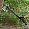 Raven’s Wrath Handmade Viking Axe – Hand-Carved Fenrir Wolf Axe