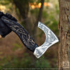 Viking Serpent Handmade Viking Axe – Hand-Forged Dragon & Fenrir Design